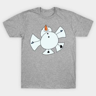 Snowman snow angels T-Shirt